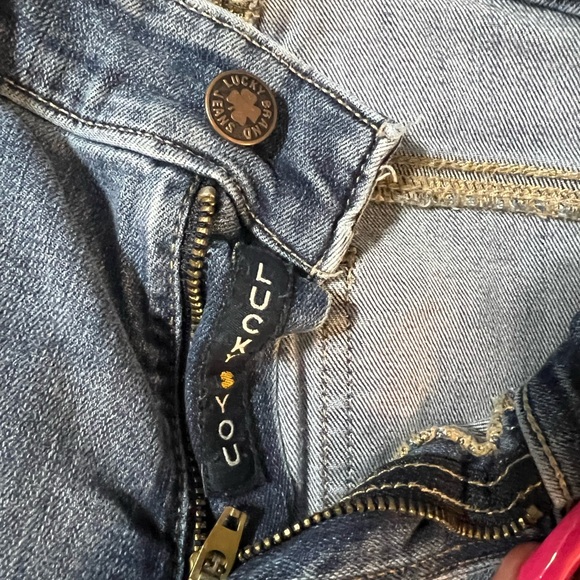 💖👖🌸LUCKY brand distressed straight leg jeans - Picture 1 of 8